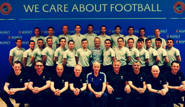 The team of officials on the UEFA CORE program