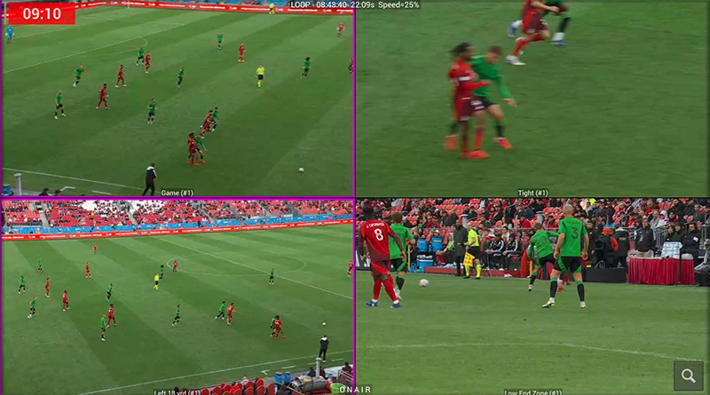 Video Review quad screen