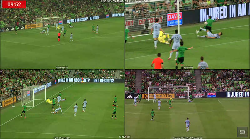Video Review quad screen